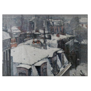Tabla De Cortar Gustave Caillebotte - Tejados bajo la nieve