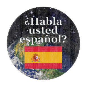Tabla De Cortar ¿Hablas español? Bandera y Tierra
