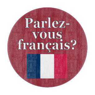 Tabla De Cortar ¿Hablas francés? Bandera