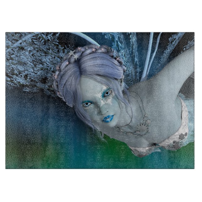 Tabla De Cortar Hada de Invierno (Anverso)