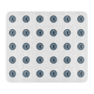 Tabla De Cortar Halloween Blue Polka Dot Eyes
