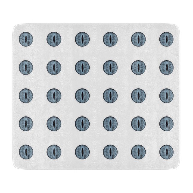 Tabla De Cortar Halloween Blue Polka Dot Eyes (Anverso)