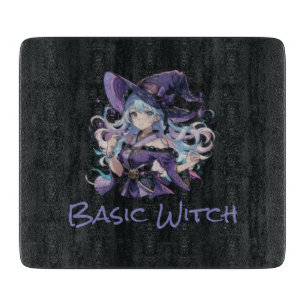 Tabla De Cortar Halloween/Bruja/morado 