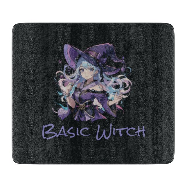 Tabla De Cortar Halloween/Bruja/morado  (Anverso)