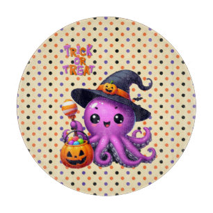 Tabla De Cortar Halloween de pulpo truco o truco