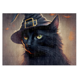 Tabla De Cortar Halloween del gato negro