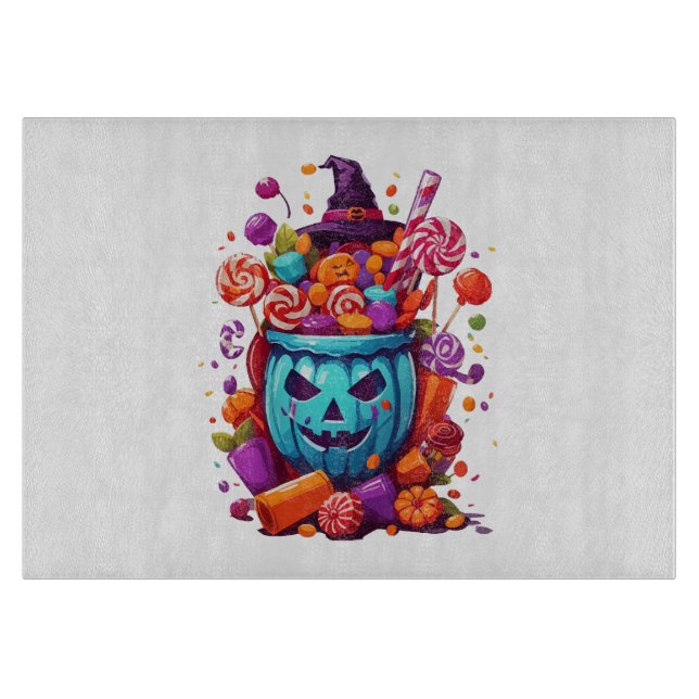 Tabla De Cortar Halloween divertido  (Anverso)