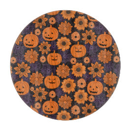 Tabla De Cortar Halloween floral