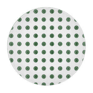 Tabla De Cortar Halloween Green Polka Dot Eyes