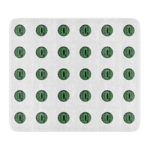 Tabla De Cortar Halloween Green Polka Dot Eyes