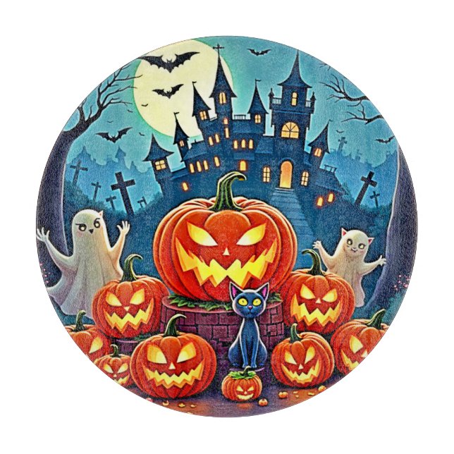 Tabla De Cortar Halloween Night: Spooky Fun Art (Anverso)