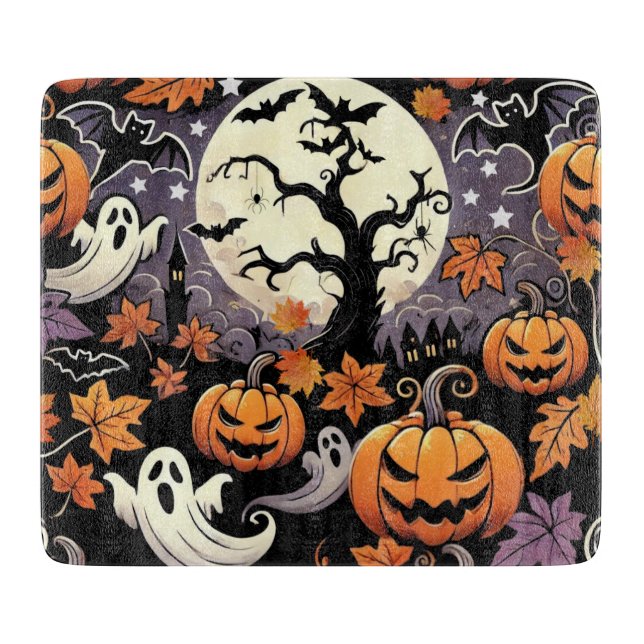 Tabla De Cortar Halloween/otoño/otoño (Anverso)