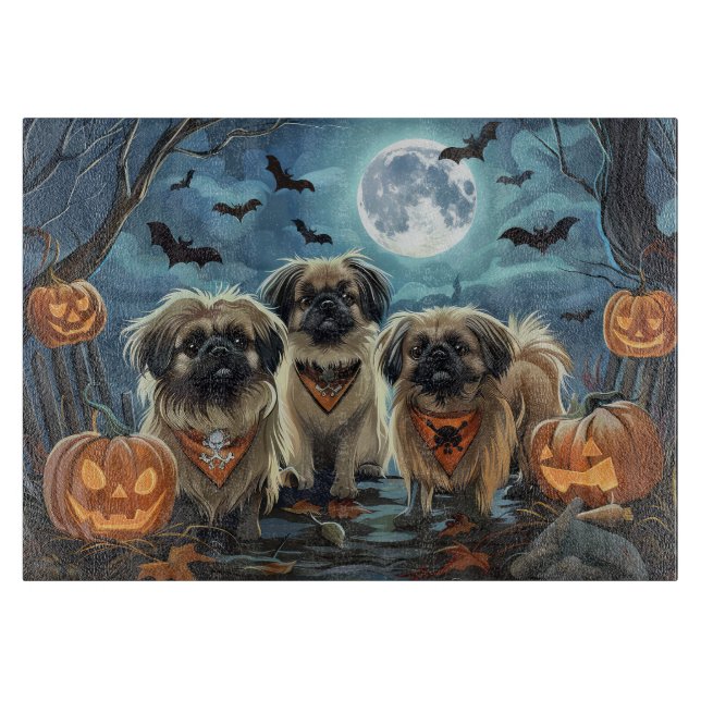 Tabla De Cortar Halloween Pekingese Spooki (Anverso)