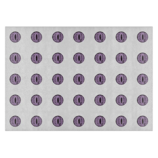 Tabla De Cortar Halloween Purple Polka Dot Eyes (Anverso)