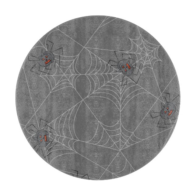 Tabla De Cortar Halloween spiders web and pumpkins   (Anverso)