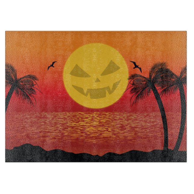 Tabla De Cortar Halloween tropical (Anverso)