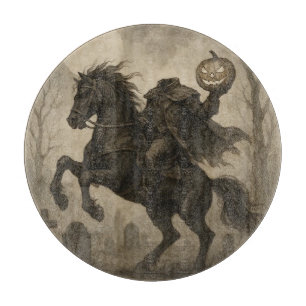 Tabla De Cortar Halloween vintage/gótico de jinetes sin cabeza/oto