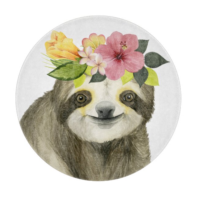 Tabla De Cortar Halo tropical | Sweet Sloth (Anverso)