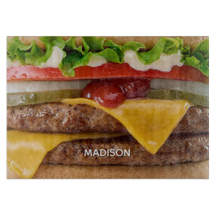 Tabla De Cortar Hamburguesa con nombre personalizado