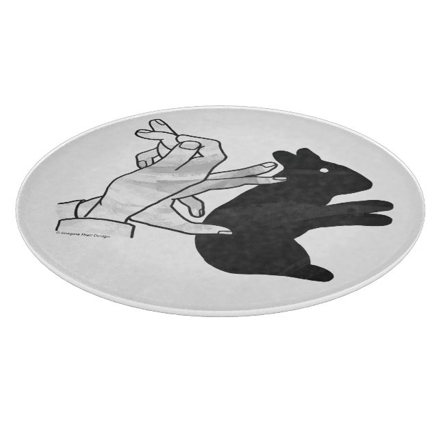 Tabla De Cortar Hand Silhouette Rabbit (Borde)