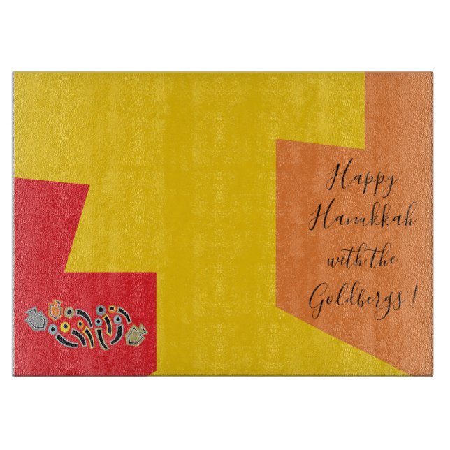 Tabla De Cortar Hanukkah Dreidels (Anverso)