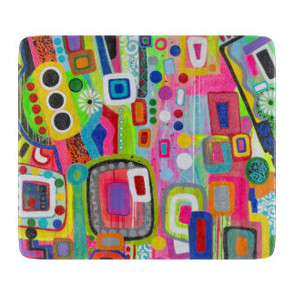 Tabla De Cortar Happy Place 6 x 7 Deco Glass Cutting Board