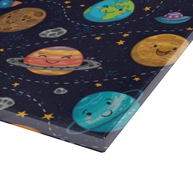 Tabla De Cortar Happy Planets Glass Cutting Board (Borde)