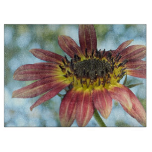Tabla De Cortar Happy Red Sunflower Glass Cutting Board
