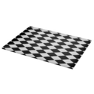 Tabla De Cortar Harlequin blanco y negro