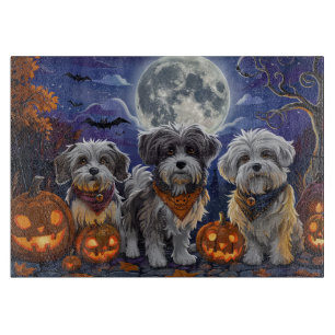 Tabla De Cortar Havanese Halloween Espeluznante