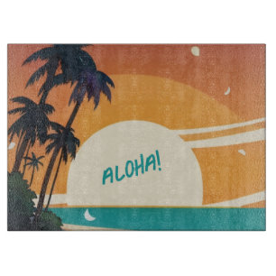Tabla De Cortar Hawai/Aloha/Tropical/playa