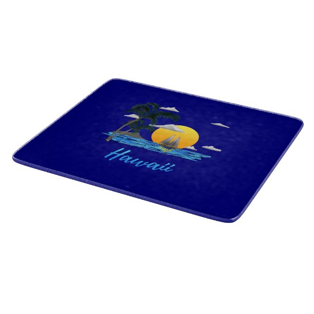 Tabla De Cortar Hawaii Beach Sunset (Borde)