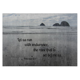 Tabla De Cortar Hebreos 12:1 Corremos con resistencia...