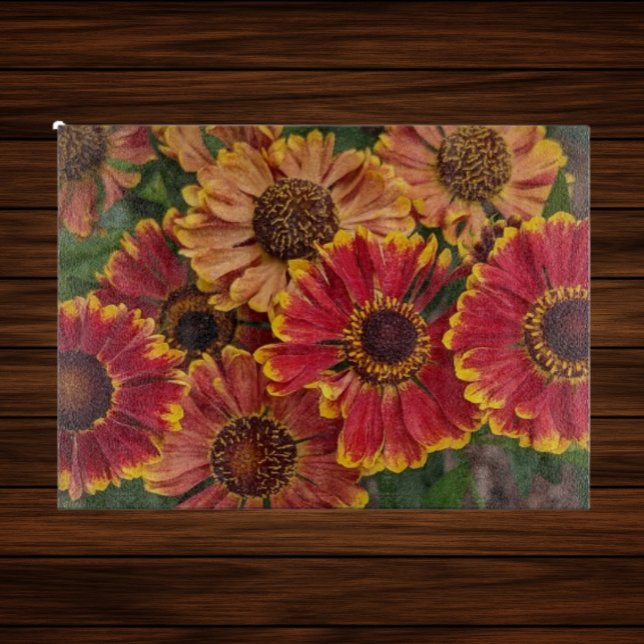 Tabla De Cortar Helenium Autumnale Blooms Floral (In Situ)