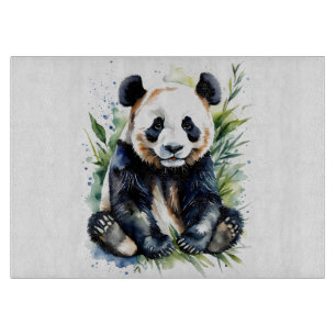 Tabla De Cortar Hermosa acuarela Panda Bear