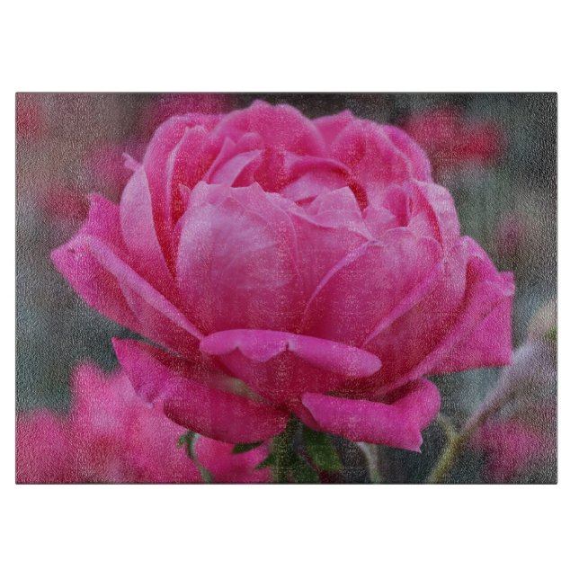 Tabla De Cortar Hermosa flor rosa rosa (Anverso)