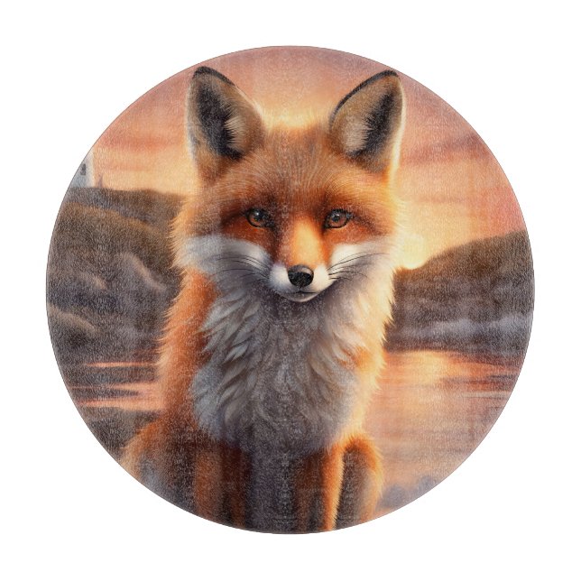 Tabla De Cortar Hermosa Fox (Anverso)
