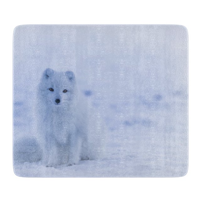 Tabla De Cortar Hermosa Fox Ártica (Anverso)