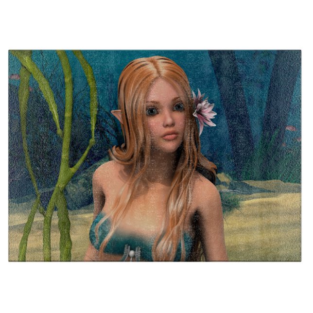 Tabla De Cortar Hermosa Sirenita (Anverso)