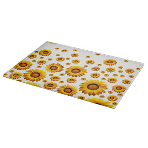 Tabla De Cortar Hermosas flores amarillas