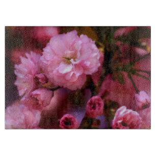 Tabla De Cortar Hermosas flores de cerezo rosado de primavera