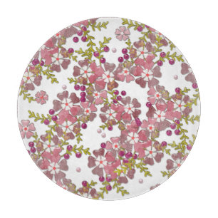 Tabla De Cortar Hermosas flores de vidrio