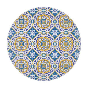 Tabla De Cortar 💙 Hermoso Azulejos azules IV