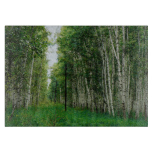 Tabla De Cortar Hermoso bosque Birch Tree