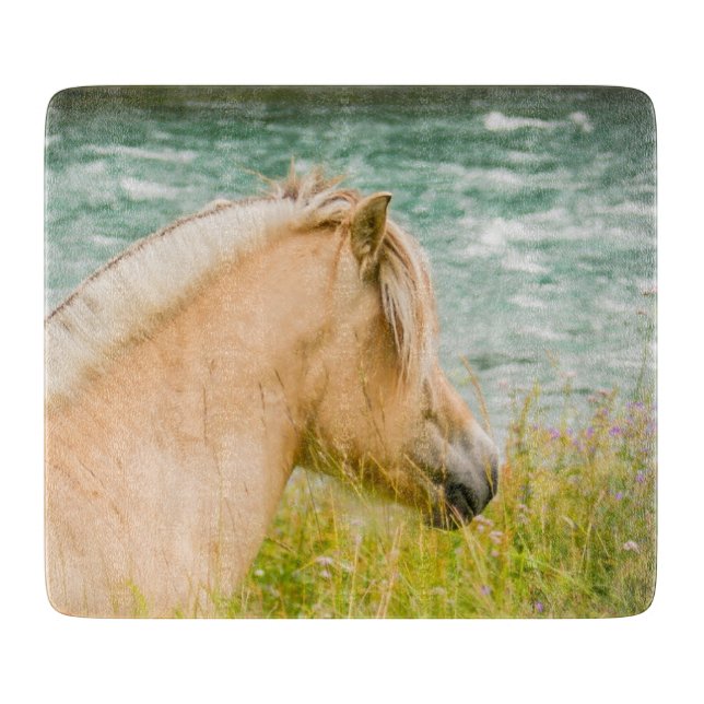 Tabla De Cortar Hermoso caballo de fiordo (Anverso)