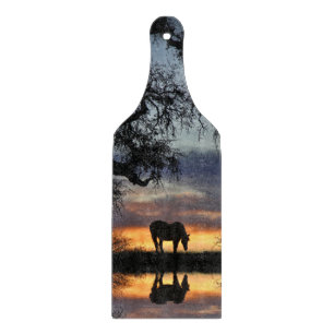 Tabla De Cortar Hermoso caballo y estanque
