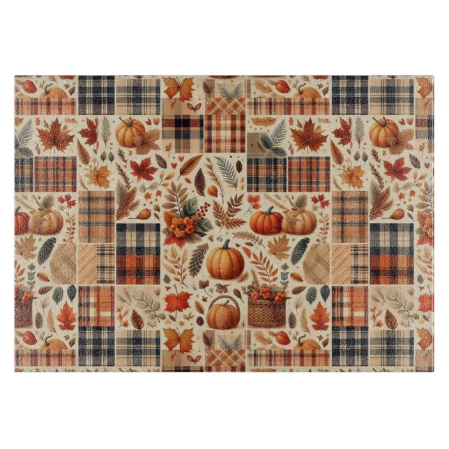 Tabla De Cortar Hermoso Cuadro de Otoño (Anverso)