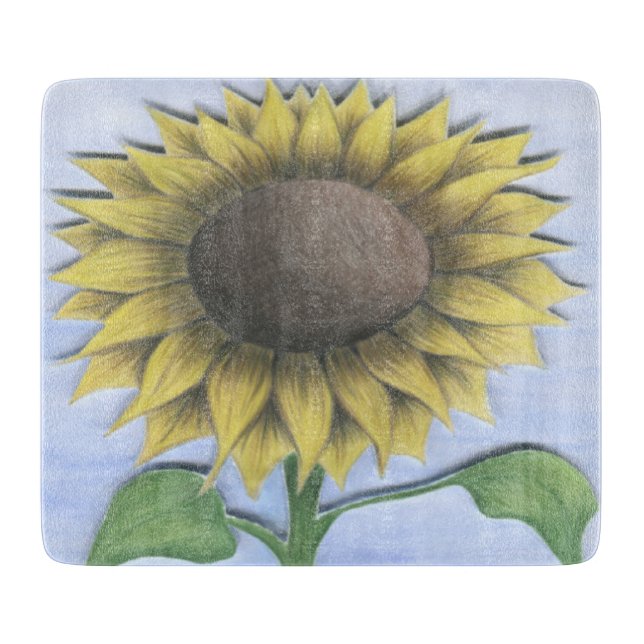 Tabla De Cortar Hermoso girasol (Anverso)