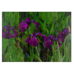Tabla De Cortar Hermoso Iris Morado