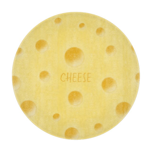 Tabla De Cortar Hermoso queso suizo Personalizable (Anverso)
